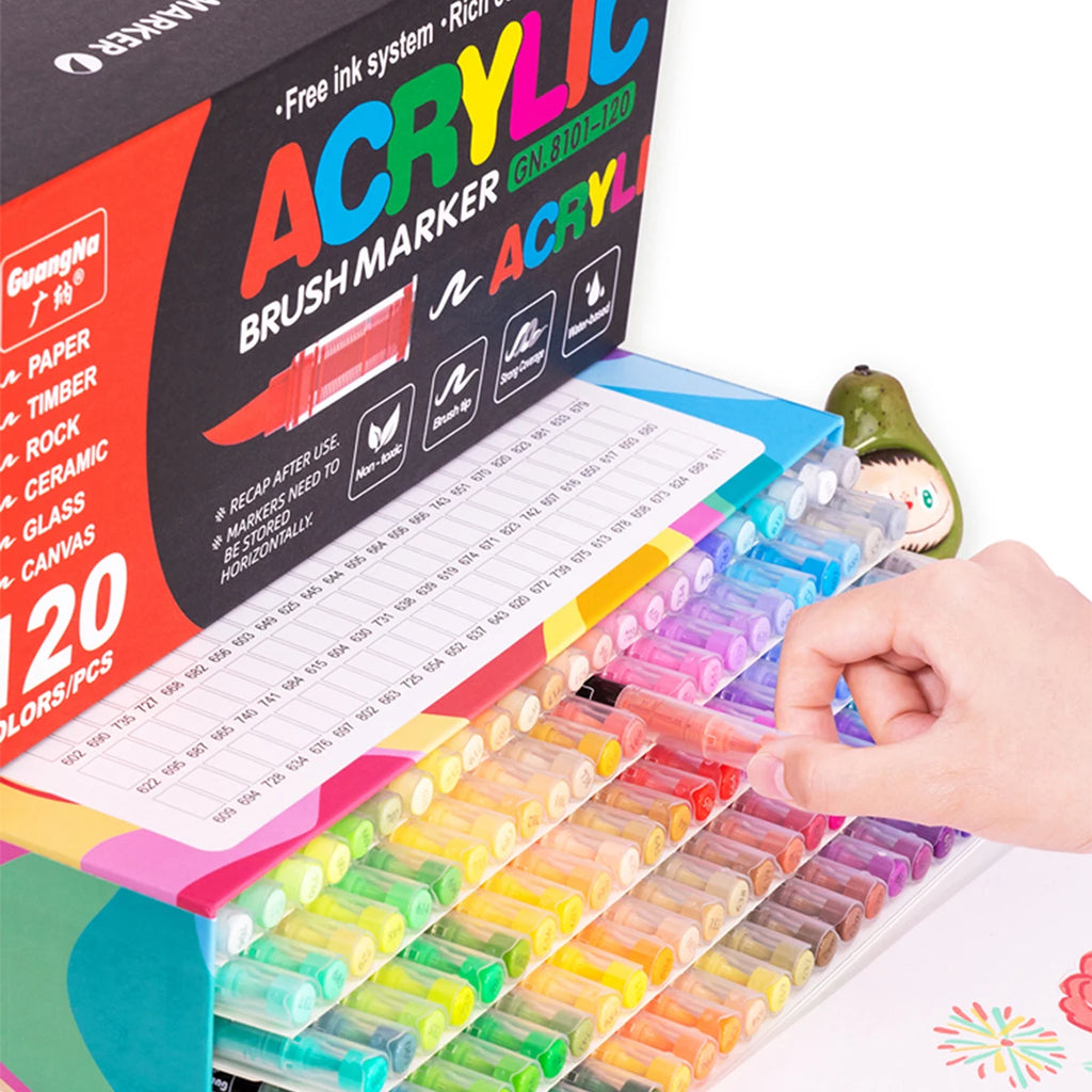 Marqueurs acryliques 12 à 360 couleurs