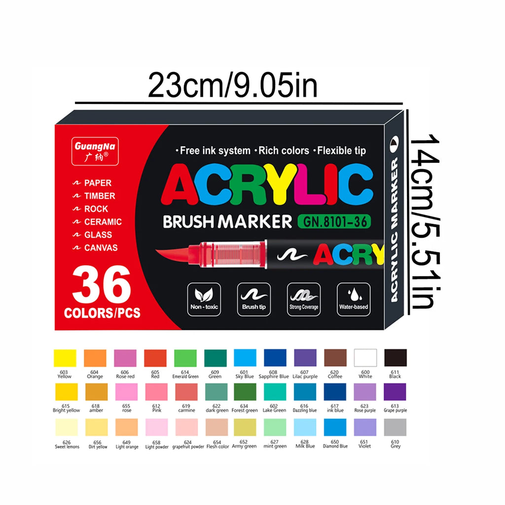 Marqueurs acryliques 12 à 360 couleurs