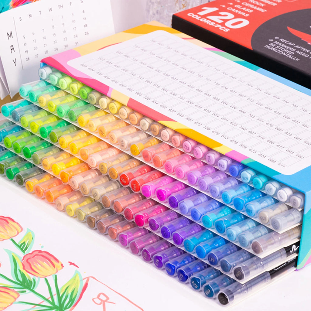 Marqueurs acryliques 12 à 360 couleurs