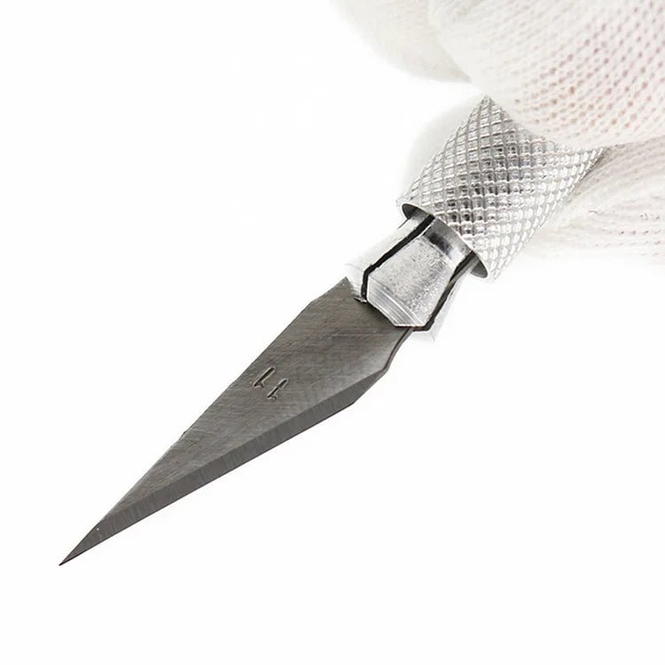 Cutter Métal Antidérapant avec Lames de Rechange – Kit de Précision - Mains Créatrices