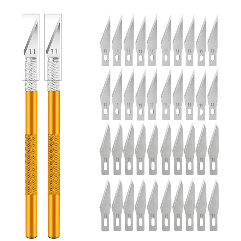 Cutter Métal Antidérapant avec Lames de Rechange – Kit de Précision - Mains Créatrices