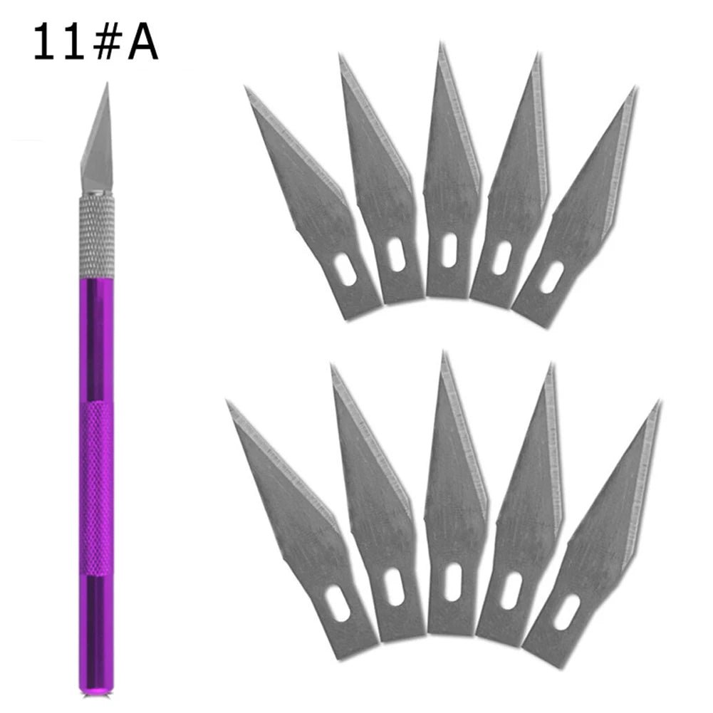 Cutter Métal Antidérapant avec Lames de Rechange – Kit de Précision - Mains Créatrices