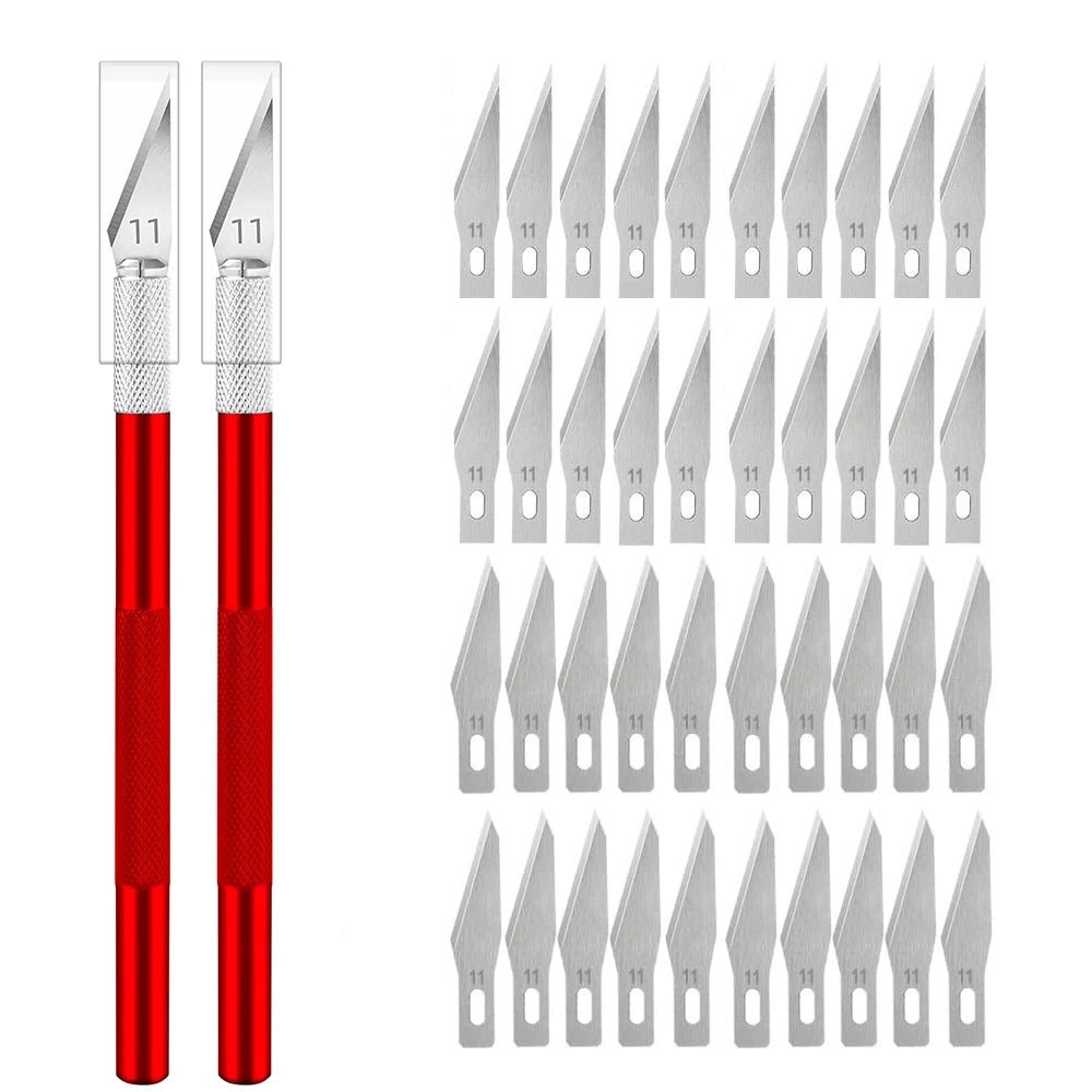 Cutter Métal Antidérapant avec Lames de Rechange – Kit de Précision - Mains Créatrices