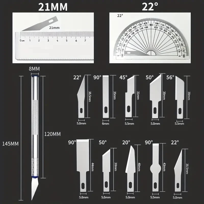 Kit 13 pièces couteaux de précision - Mains Créatrices