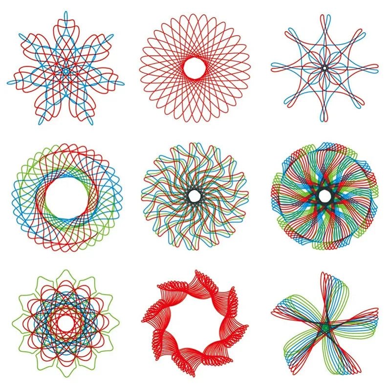 Kit dessin spirographe spirale magique – Papier arc - en - ciel à gratter (10 à 33 pcs) - Mains Créatrices