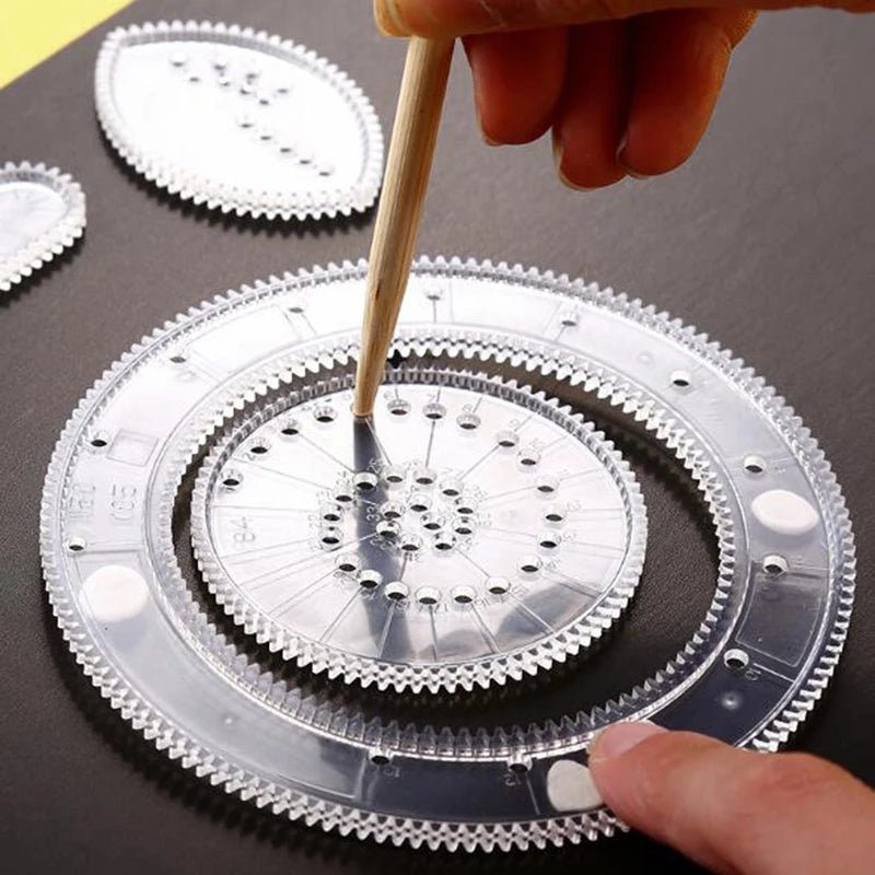 Kit dessin spirographe spirale magique – Papier arc - en - ciel à gratter (10 à 33 pcs) - Mains Créatrices