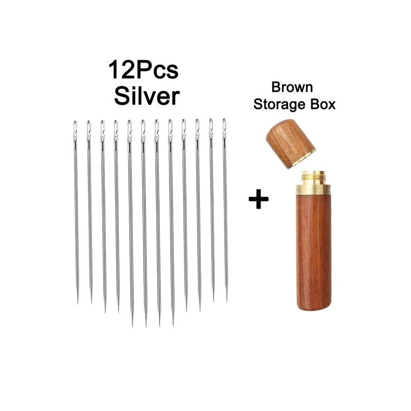 Lot de 12 - 24 aiguilles à coudre auto - enfilantes en inox - Mains Créatrices