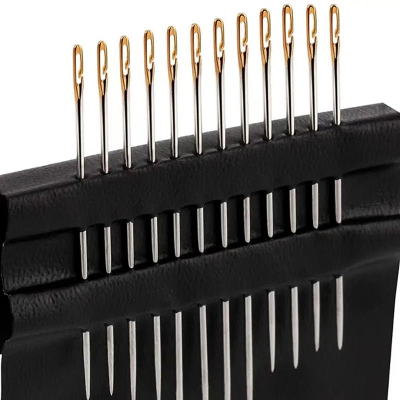 Lot de 12 - 24 aiguilles à coudre auto - enfilantes en inox - Mains Créatrices
