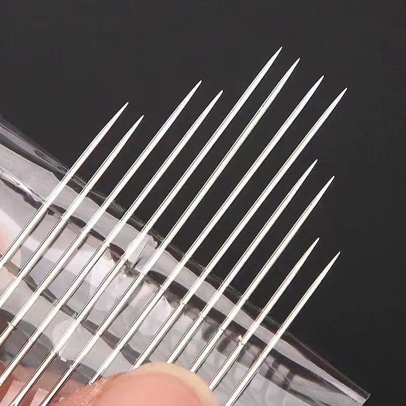 Lot de 12 - 24 aiguilles à coudre auto - enfilantes en inox - Mains Créatrices