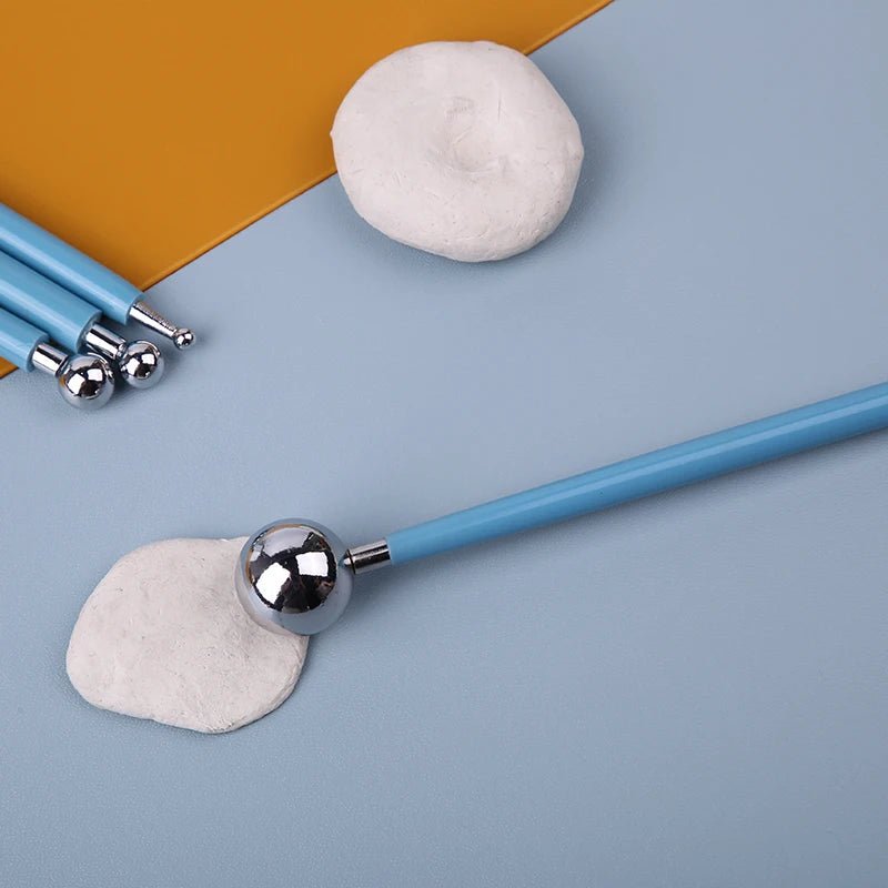Lot de 4 stylos embosseurs double tête à boule inox - Mains Créatrices