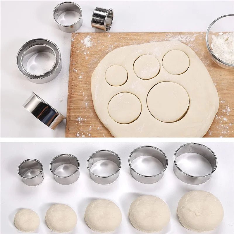 Lot de 5 emporte - pièces ronds en inox - Mains Créatrices