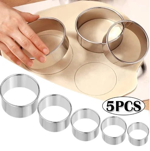 Lot de 5 emporte - pièces ronds en inox - Mains Créatrices