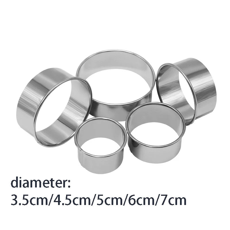 Lot de 5 emporte - pièces ronds en inox - Mains Créatrices