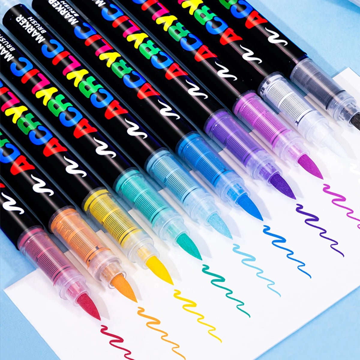Lot de marqueurs acryliques 12 à 168 couleurs - Mains Créatrices