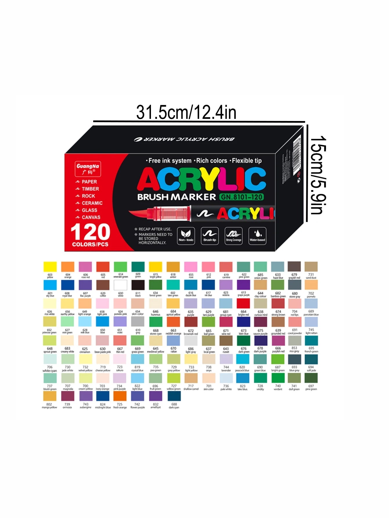 Lot de marqueurs acryliques 12 à 168 couleurs - Mains Créatrices