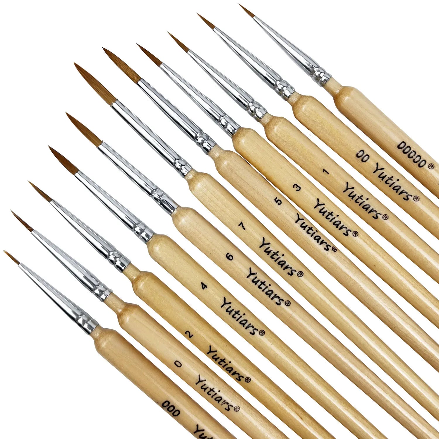Lot de pinceaux fins de précision avec manche ergonomique - Mains Créatrices