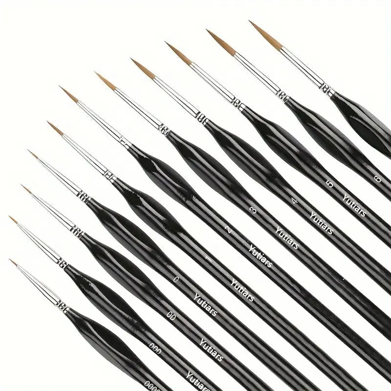 Lot de pinceaux fins de précision avec manche ergonomique - Mains Créatrices