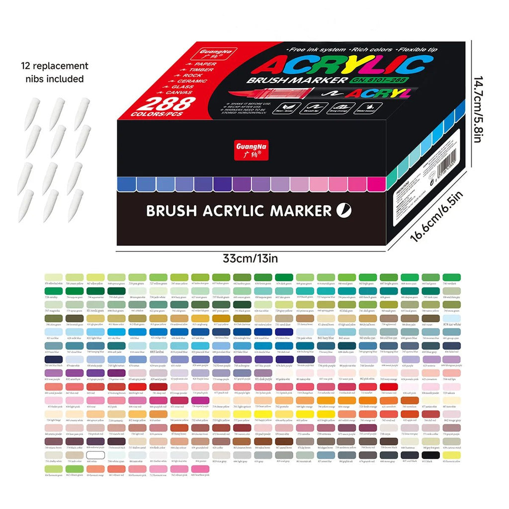 Marqueurs acryliques 12 à 360 couleurs - Mains Créatrices