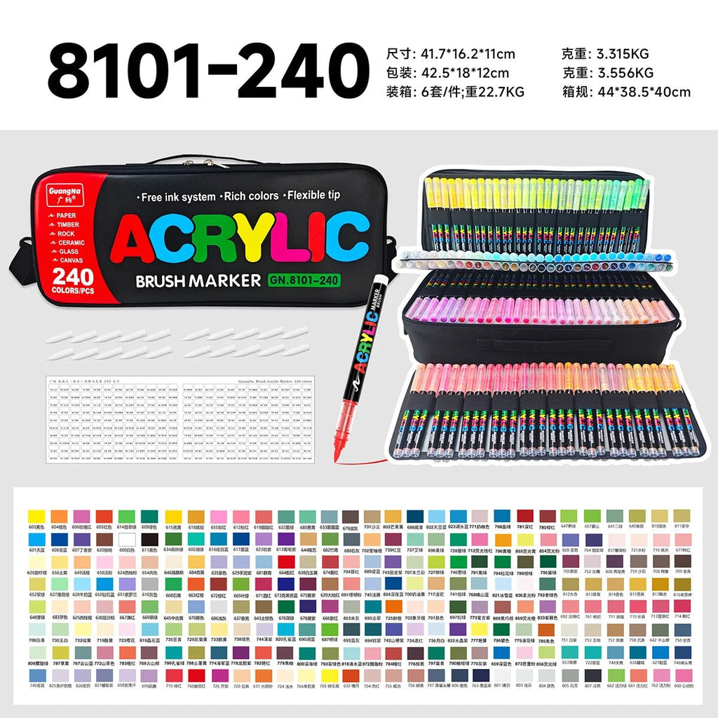 Marqueurs acryliques 12 à 360 couleurs - Mains Créatrices