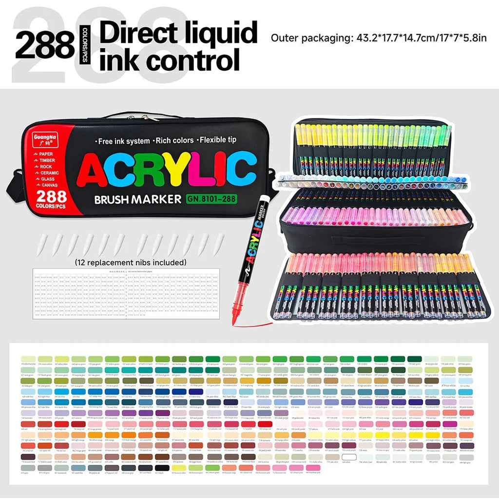 Marqueurs acryliques 12 à 360 couleurs - Mains Créatrices