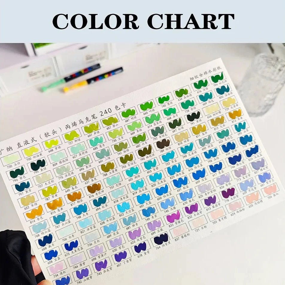 Marqueurs acryliques 240/288 couleurs - Mains Créatrices