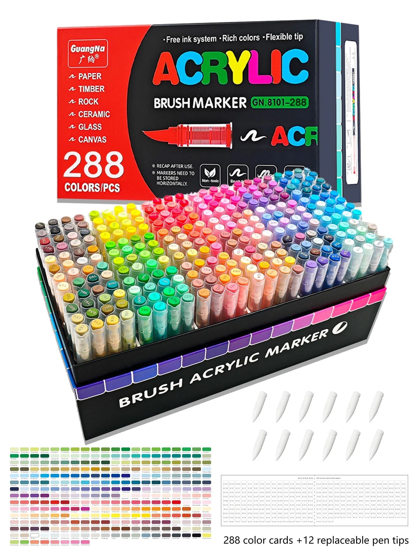 Marqueurs acryliques 240/288 couleurs - Mains Créatrices