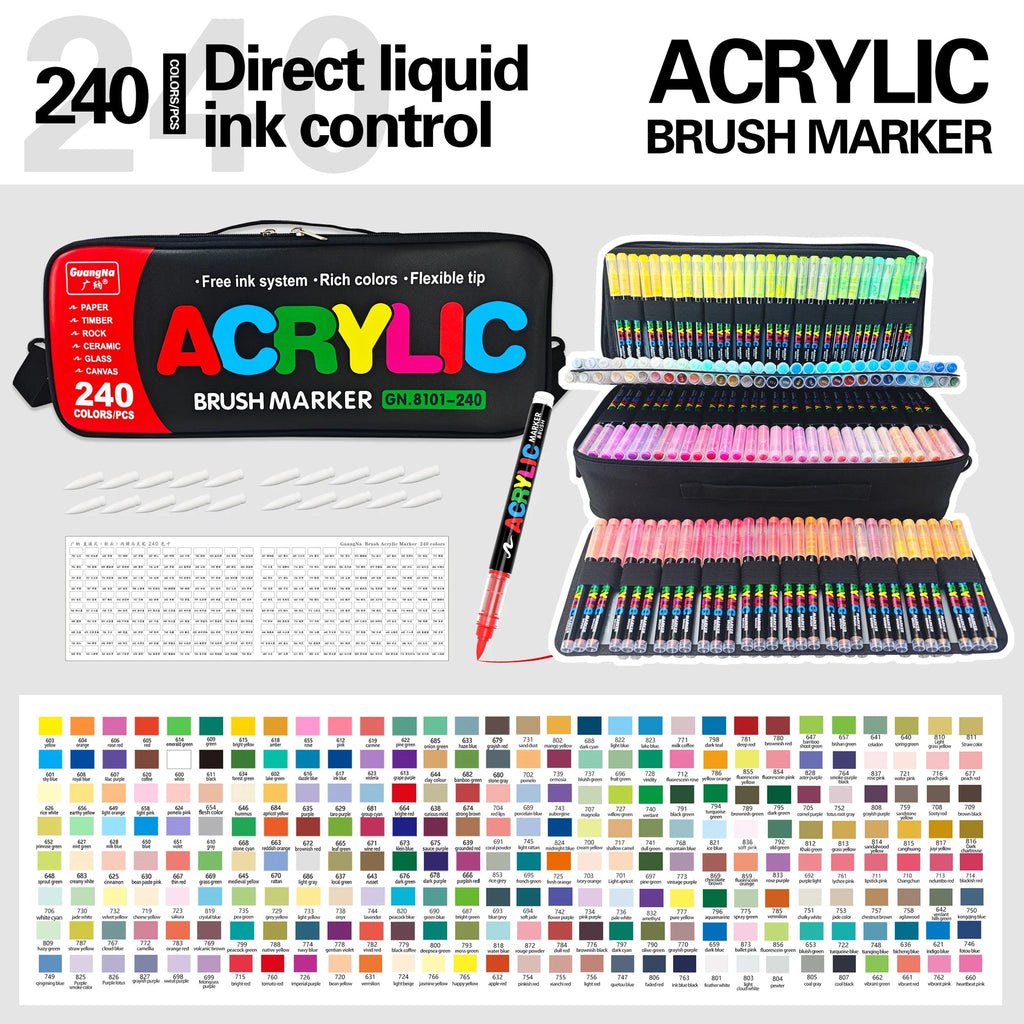 Marqueurs acryliques 240/288 couleurs - Mains Créatrices