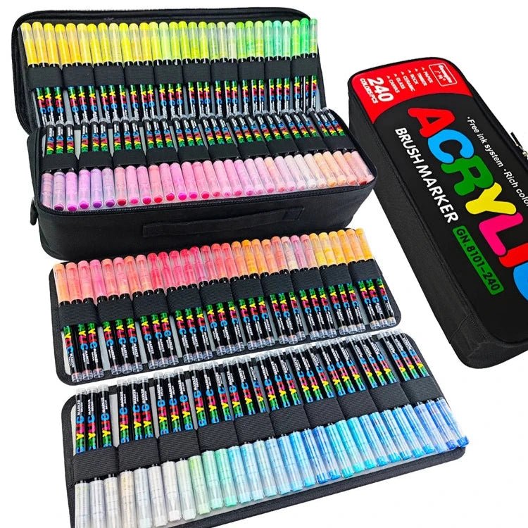 Marqueurs acryliques 240/288 couleurs - Mains Créatrices