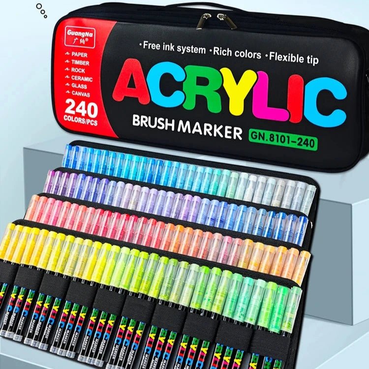 Marqueurs acryliques 240/288 couleurs - Mains Créatrices