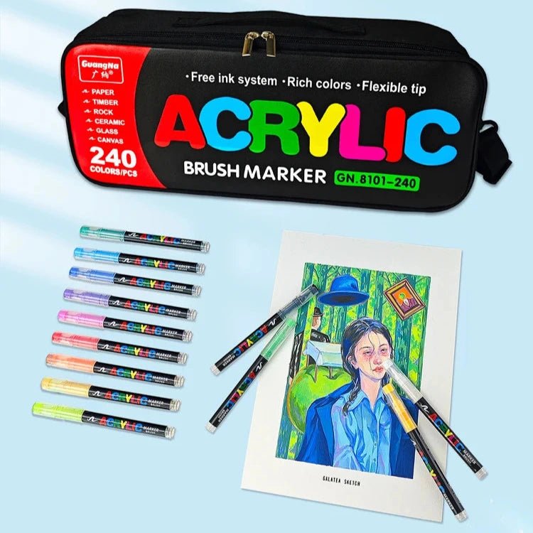 Marqueurs acryliques 240/288 couleurs - Mains Créatrices