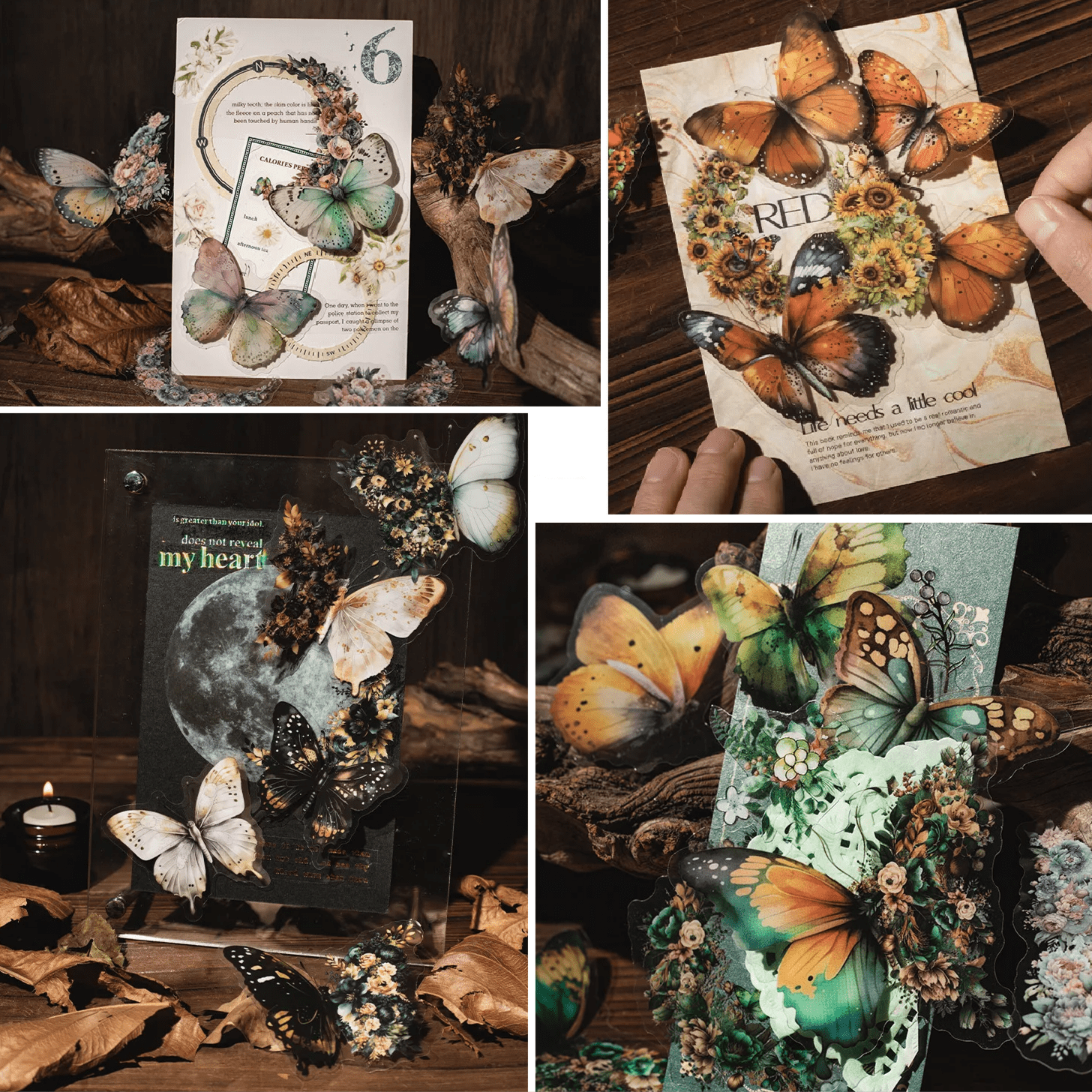 Pack 30 stickers décoratifs papillons et fleurs - Mains Créatrices