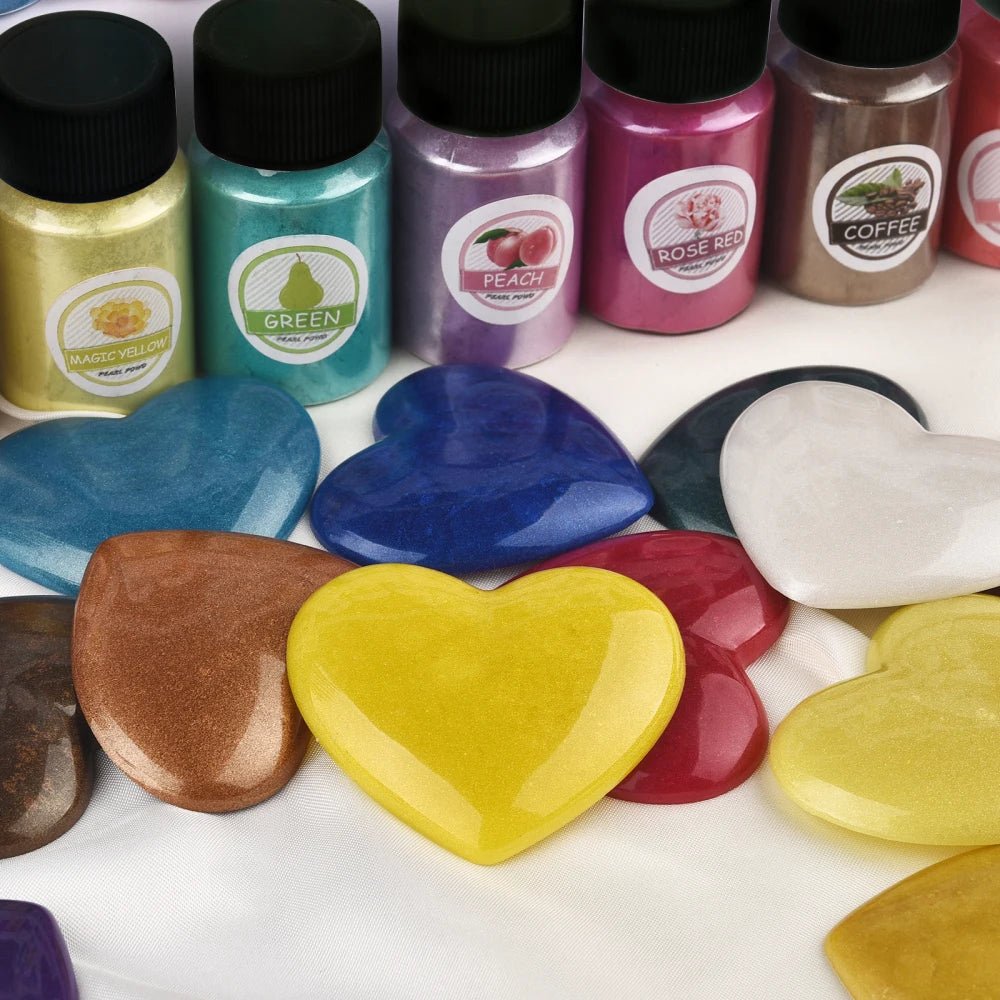 Pigments nacrés pour résine époxy – Set de 6 flacons 20ml - Mains Créatrices